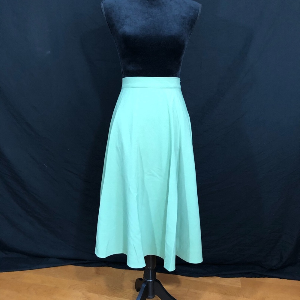 Green long skirt